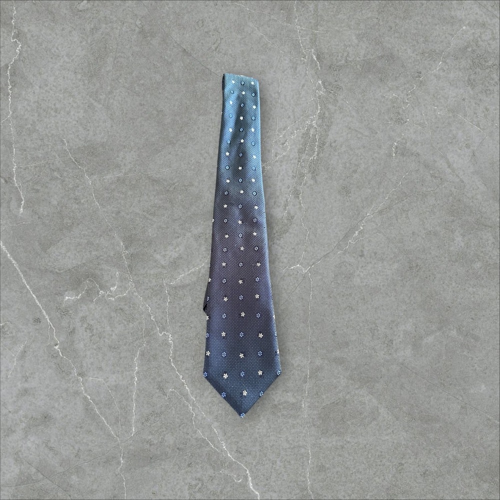 Altea Milano Necktie‎ Blue Floral 100% Silk Business Formal Men's Tie